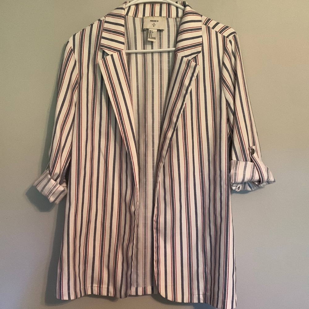 pinstriped F21 blazer 💌